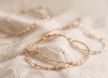 Delicate gold chain bracelets